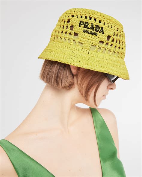 cappello prada rafia